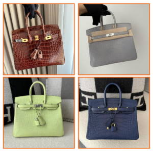 Birkin 25cm alligator crocodile leather 100%  handmade – Luxury 1:1 Replica