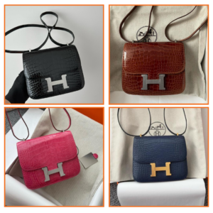 Constance 18cm alligator crocodile leather 100%  handmade – Luxury 1:1 Replica