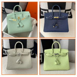 Birkin 25cm alligator crocodile leather 100%  handmade – Luxury 1:1 Replica
