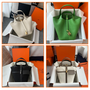 Piction lock 18cm  Clemence leather  100% handmade – Luxury 1:1 Replica